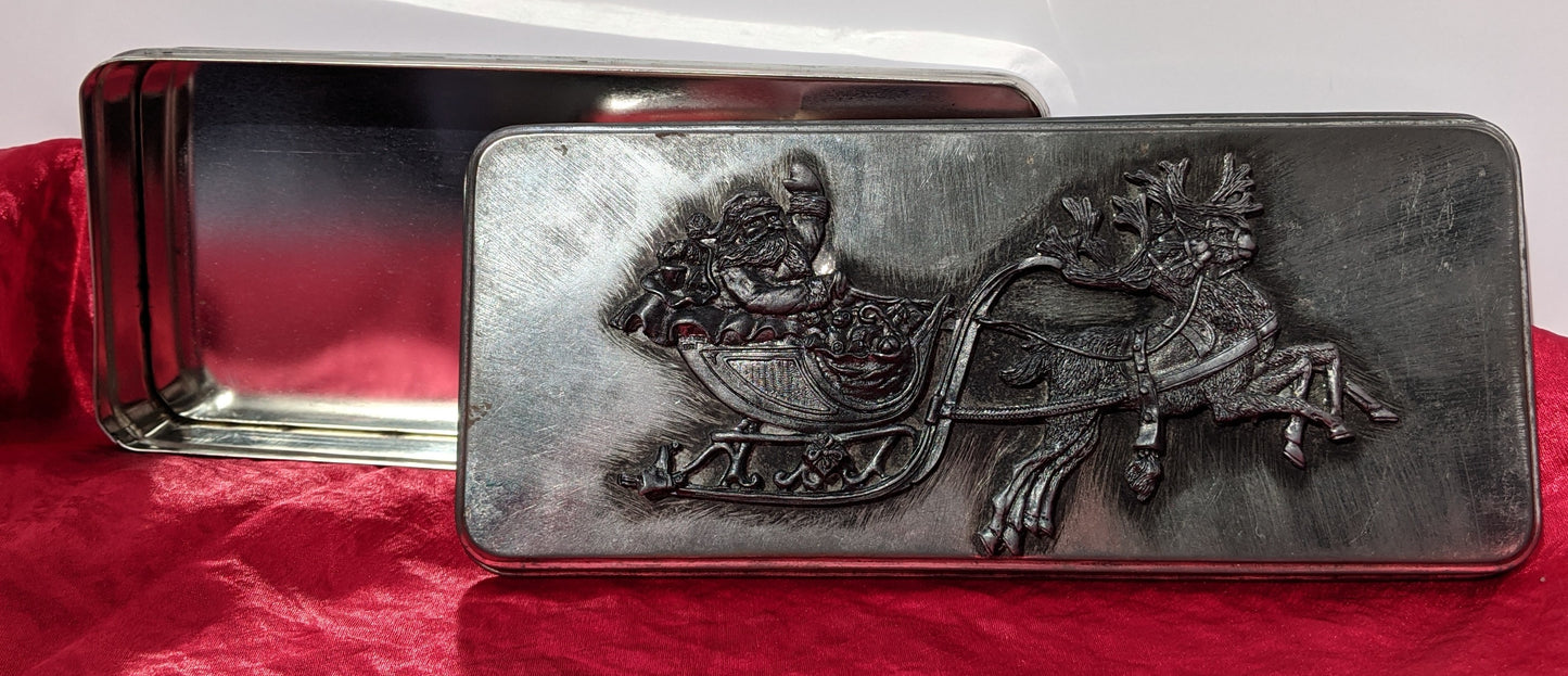 Metzke Pewter Santa's Sleigh Tin