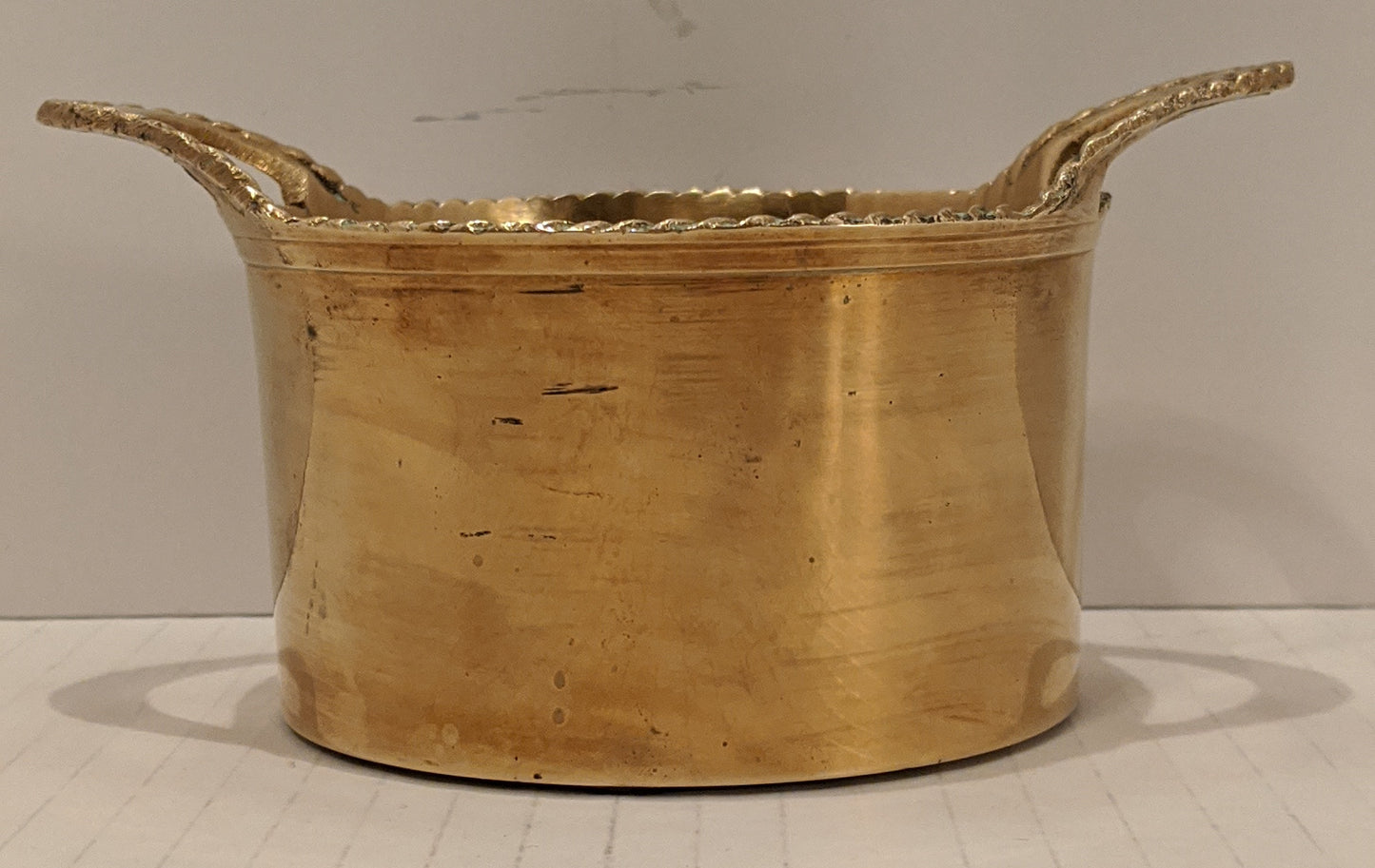 Brass Candle Holder/trinket dish with handles