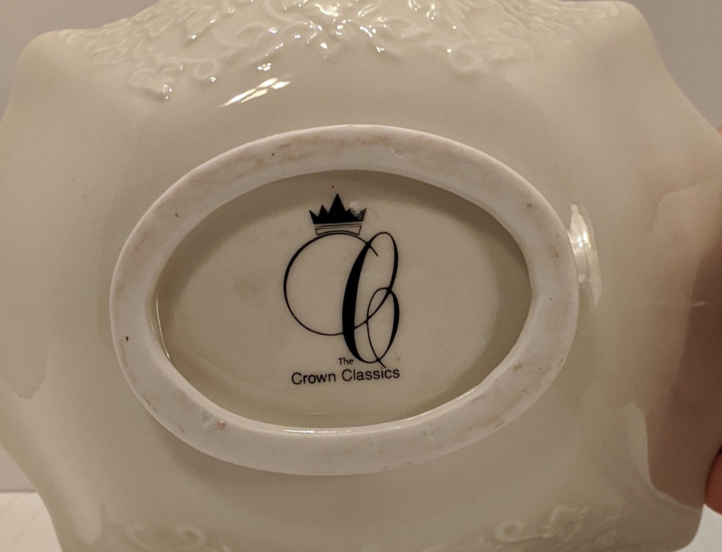 Crown Classics Whitehall Fine Porcelain Basket