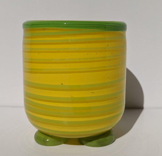 Vintage Yellow/Green Swirl Candle Holder