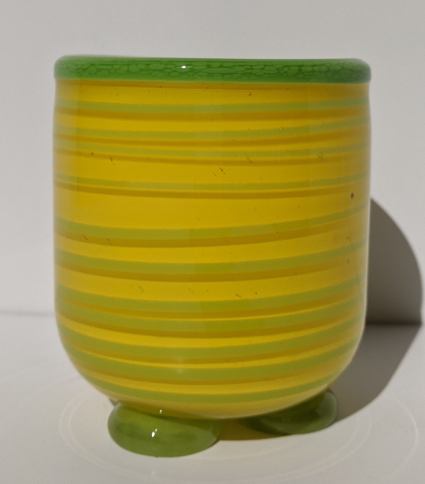 Vintage Yellow/Green Swirl Candle Holder