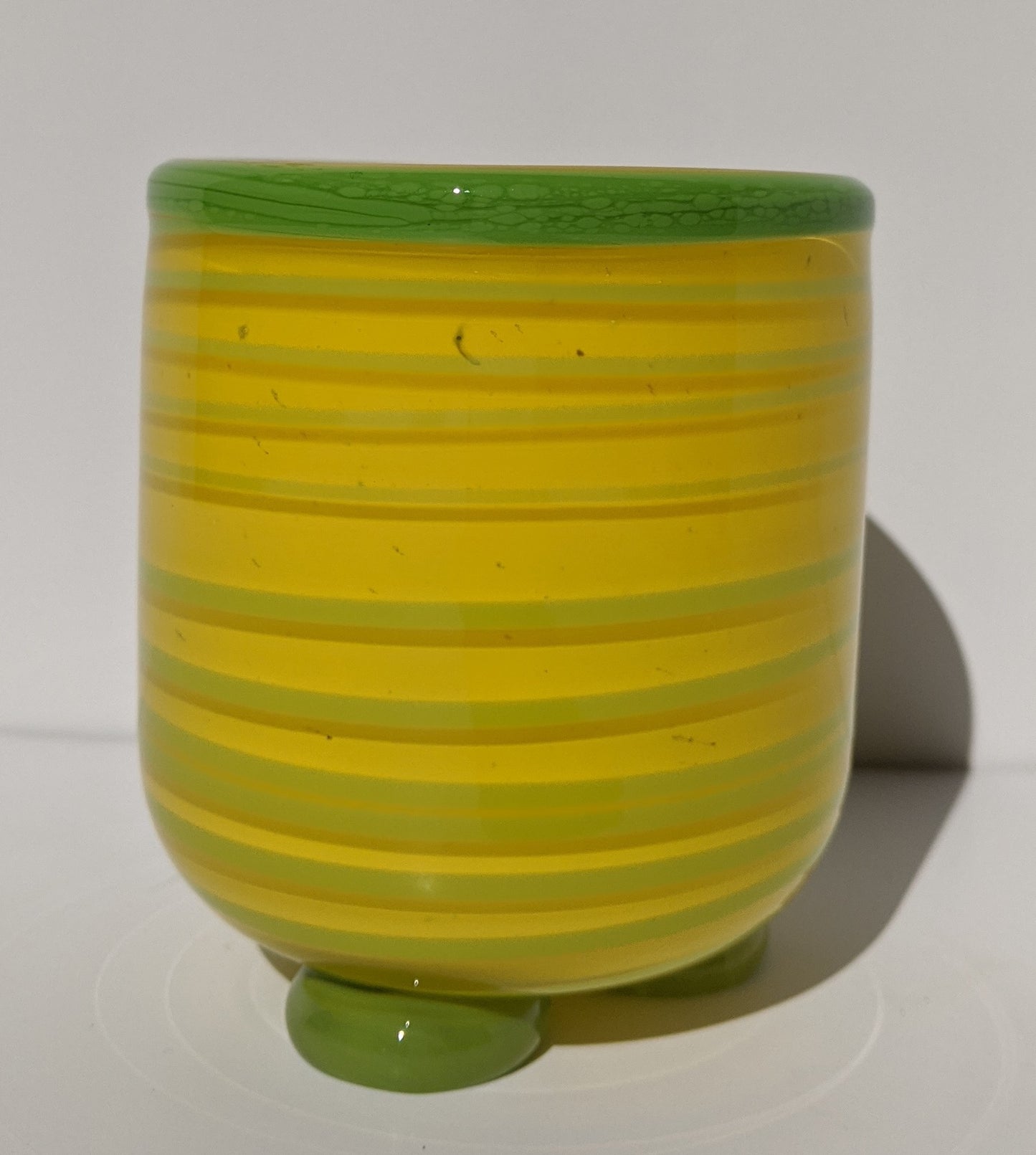 Vintage Yellow/Green Swirl Candle Holder