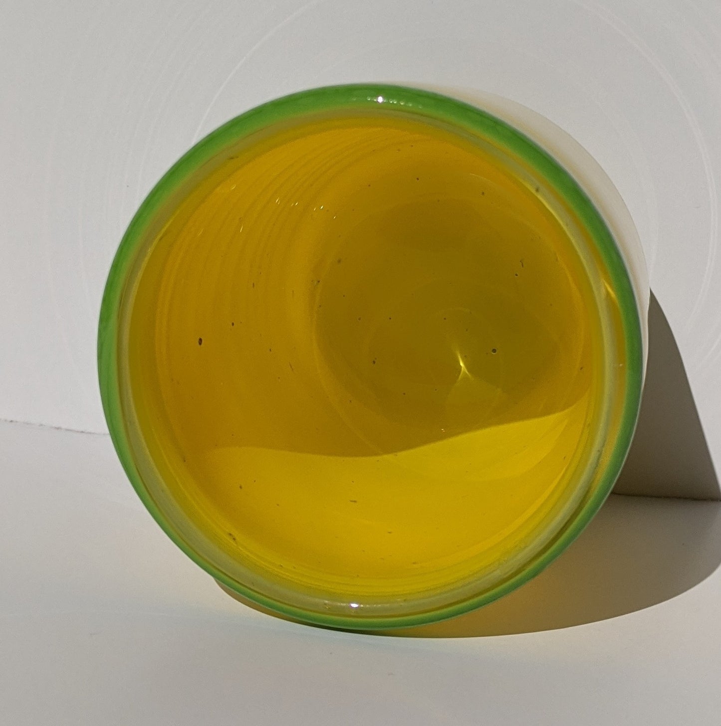 Vintage Yellow/Green Swirl Candle Holder