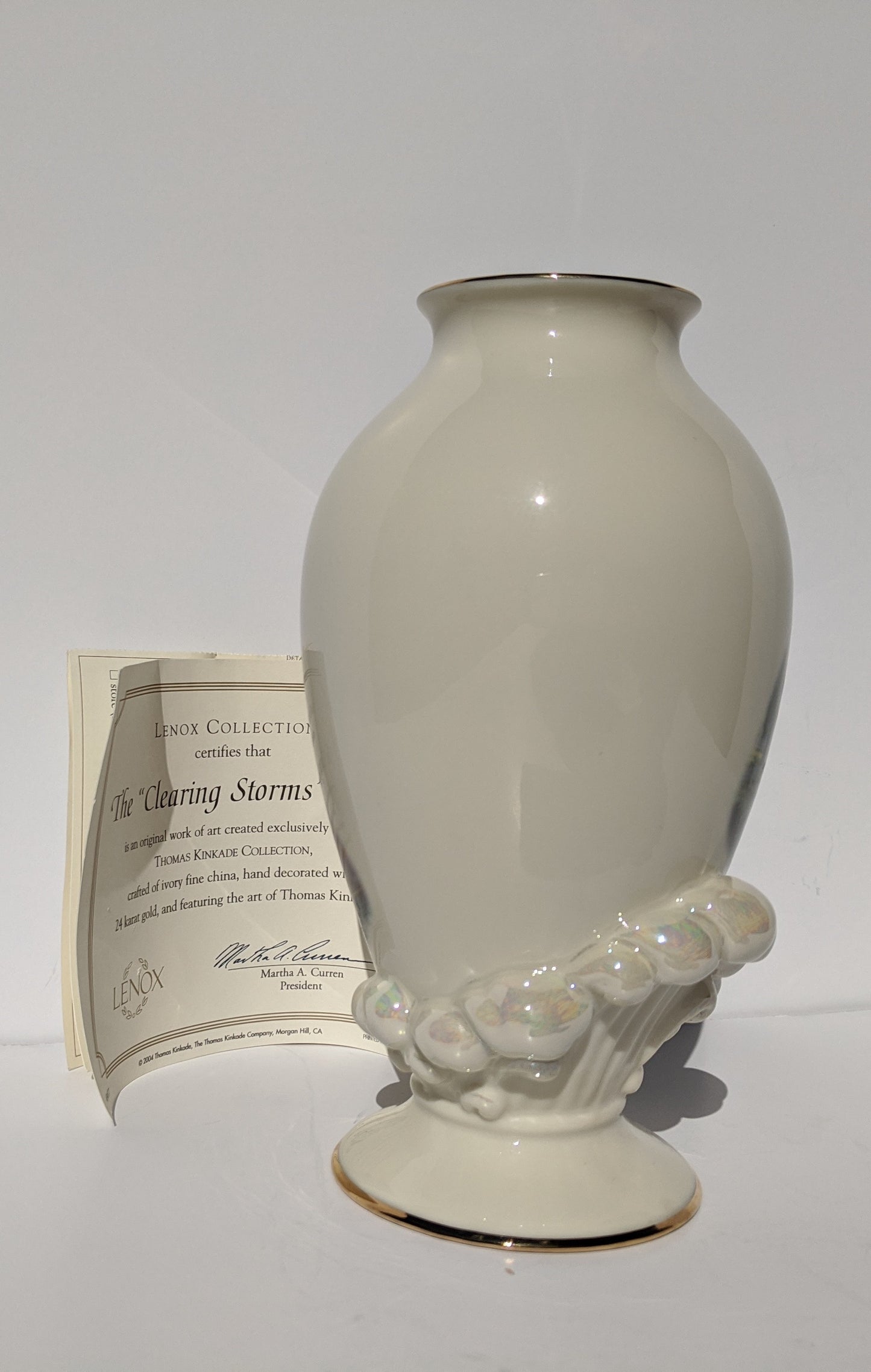 Lenox 2005 "The Clearing Storms" Ivory Fine China Vase