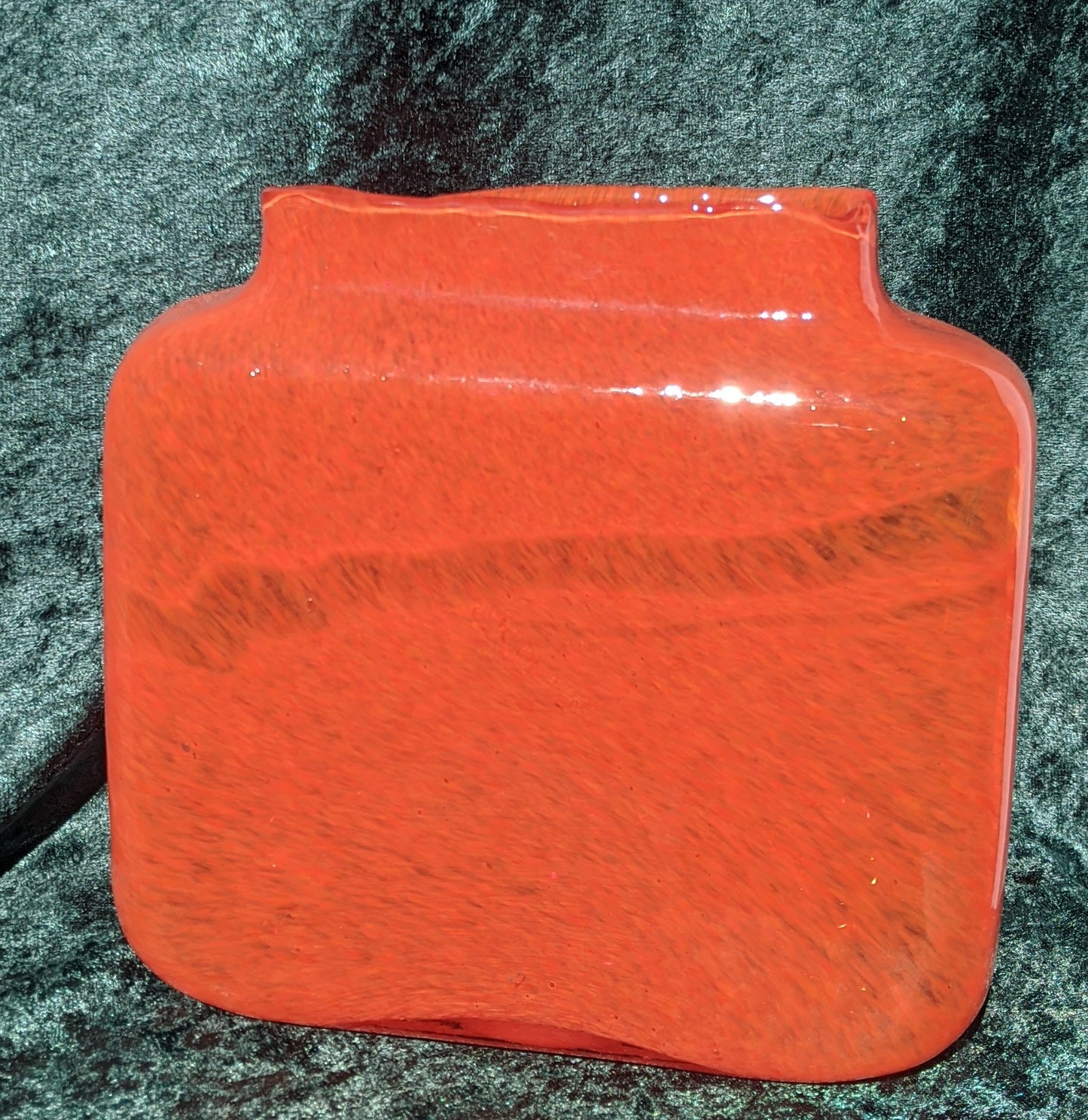 Orange Rectangular Vase