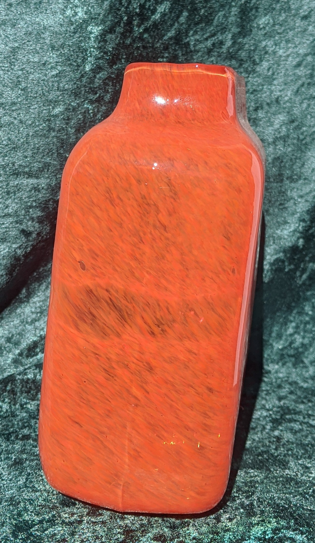 Orange Rectangular Vase