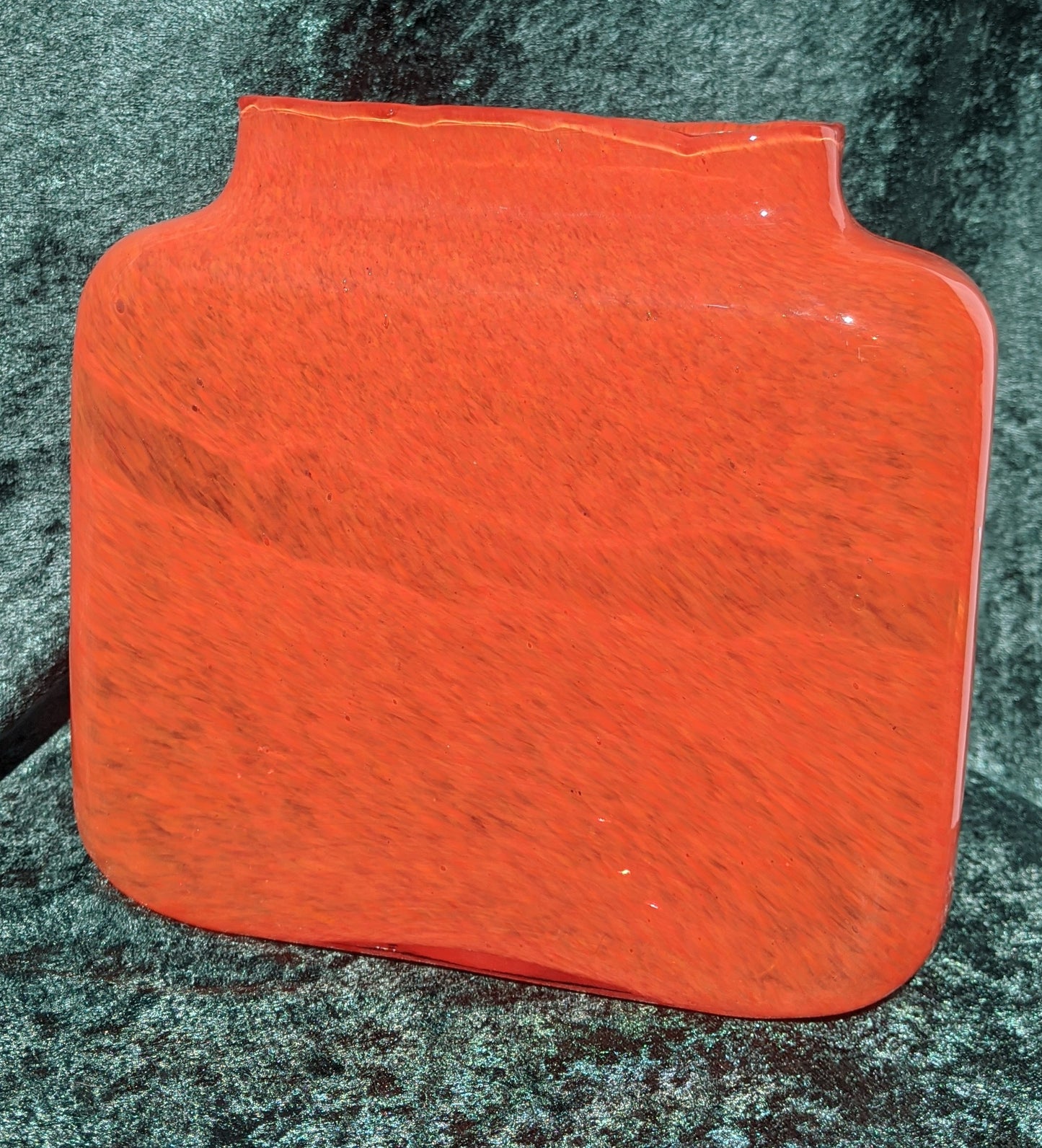 Orange Rectangular Vase