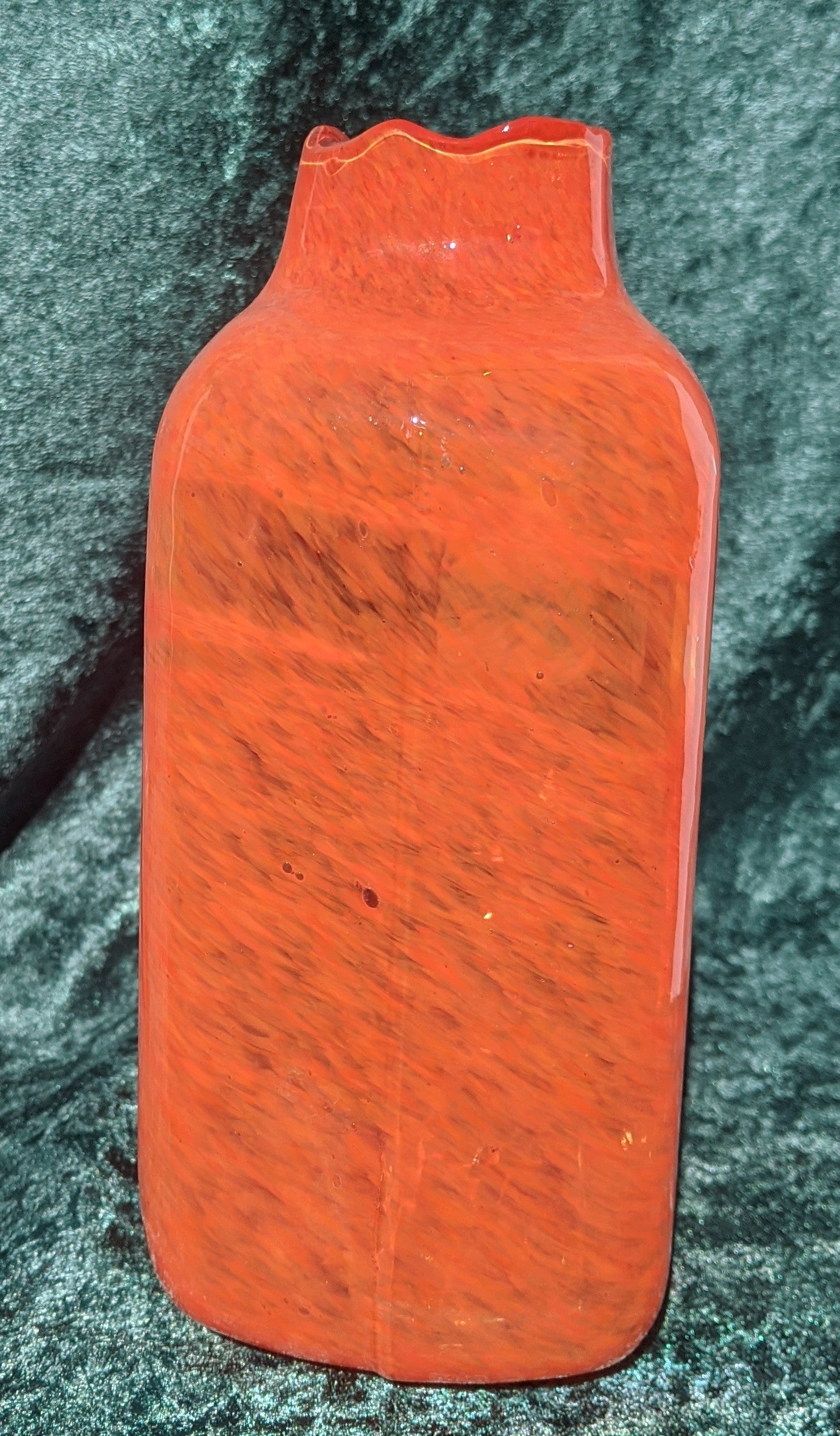 Orange Rectangular Vase