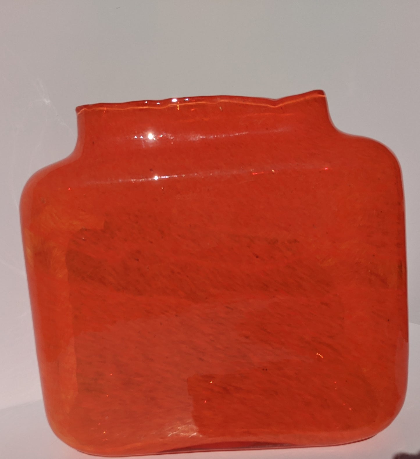 Orange Rectangular Vase