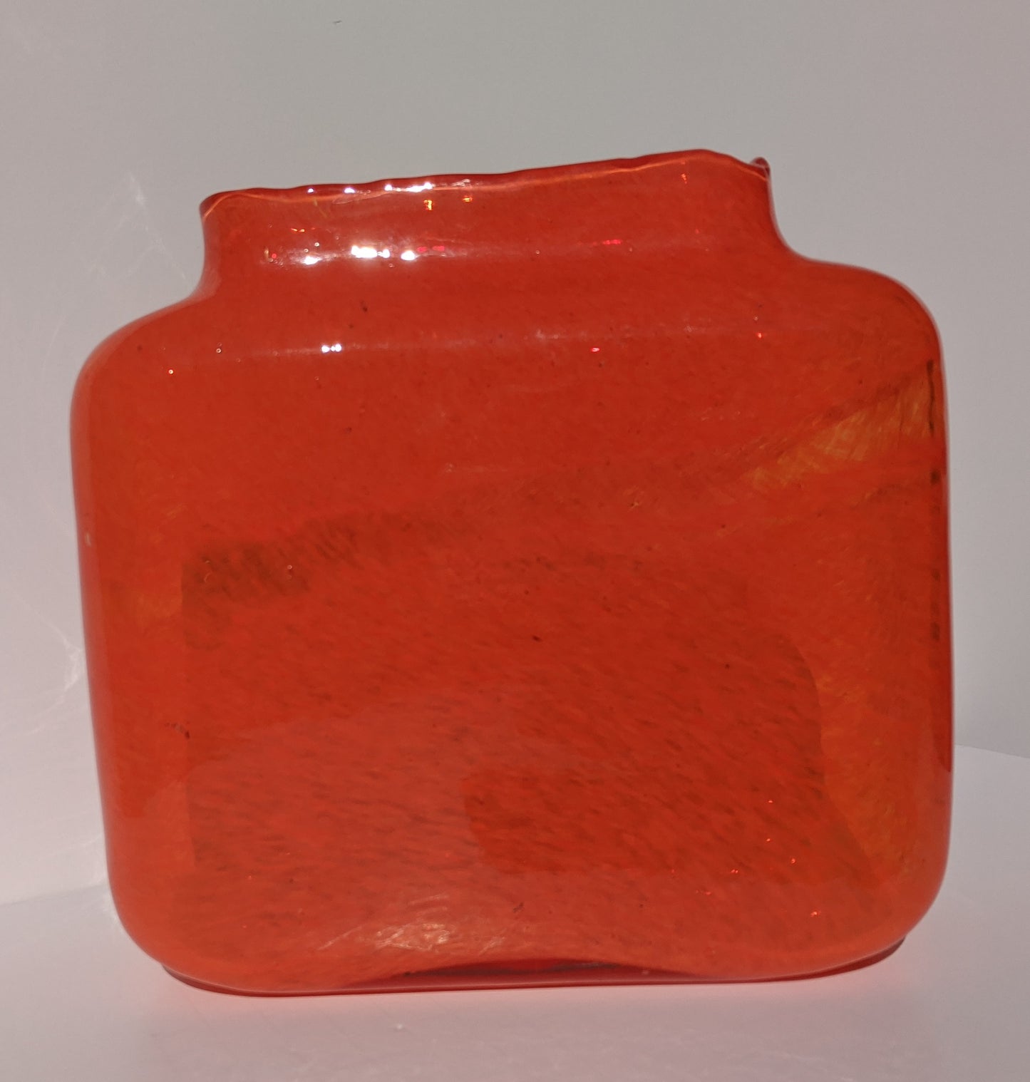 Orange Rectangular Vase