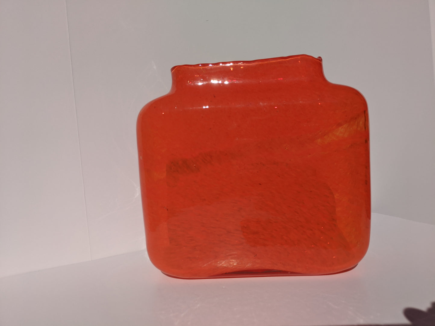 Orange Rectangular Vase