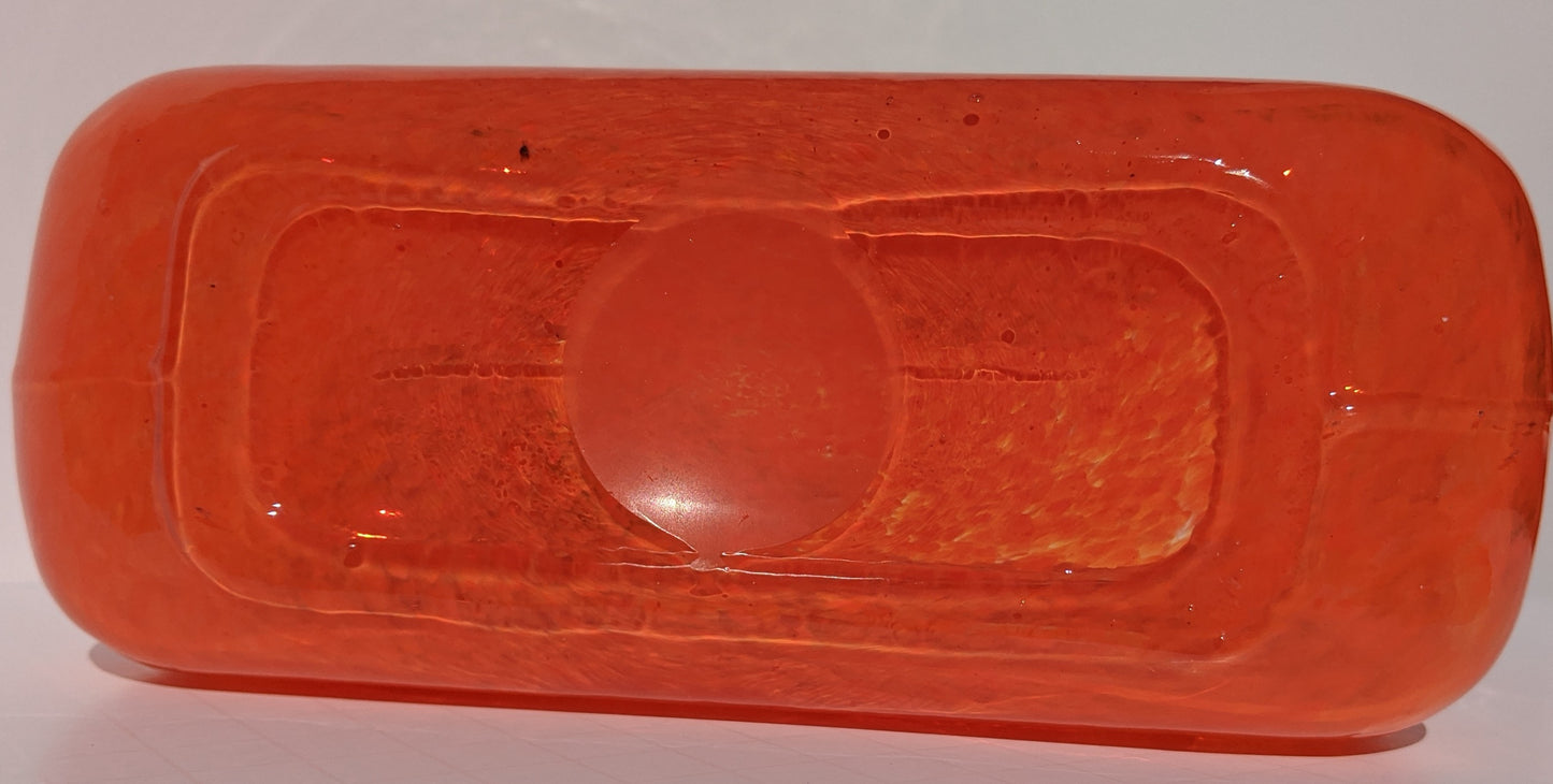 Orange Rectangular Vase