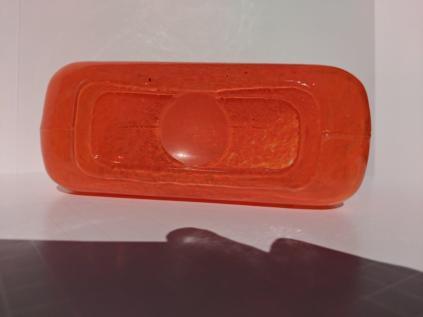 Orange Rectangular Vase