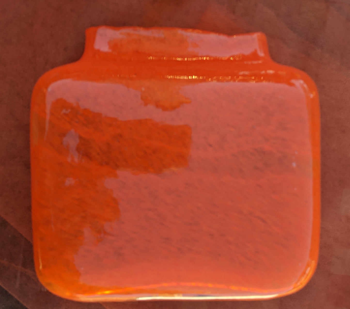 Orange Rectangular Vase