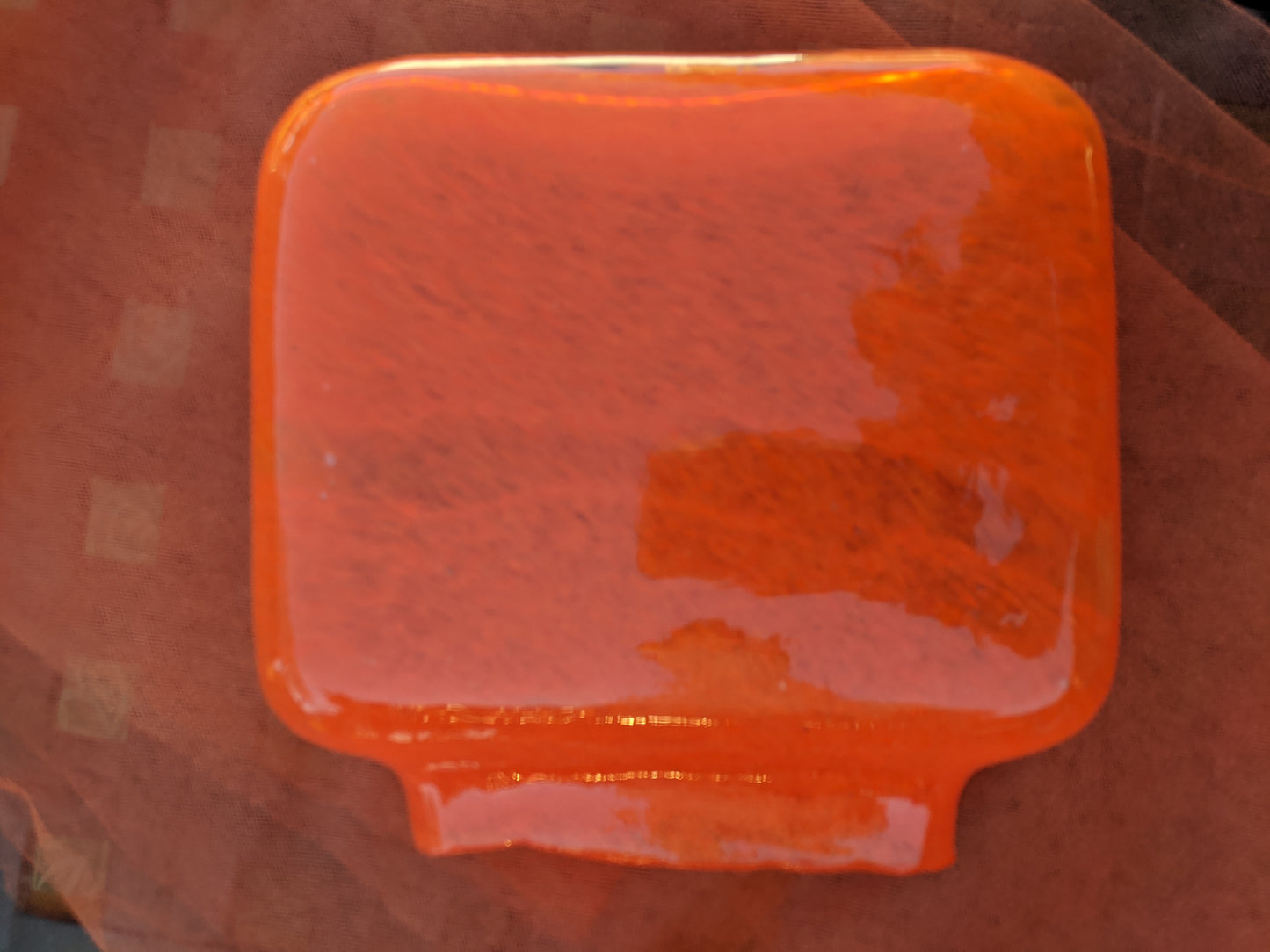 Orange Rectangular Vase