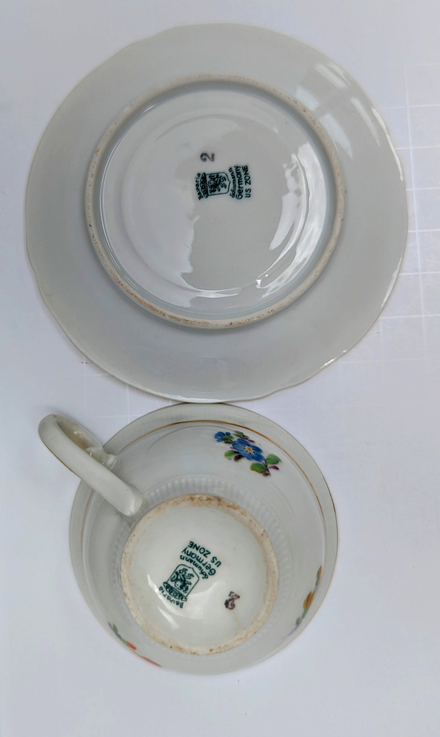 Bavaria Schumann Germany US Zone Demitasse Cup and Saucer