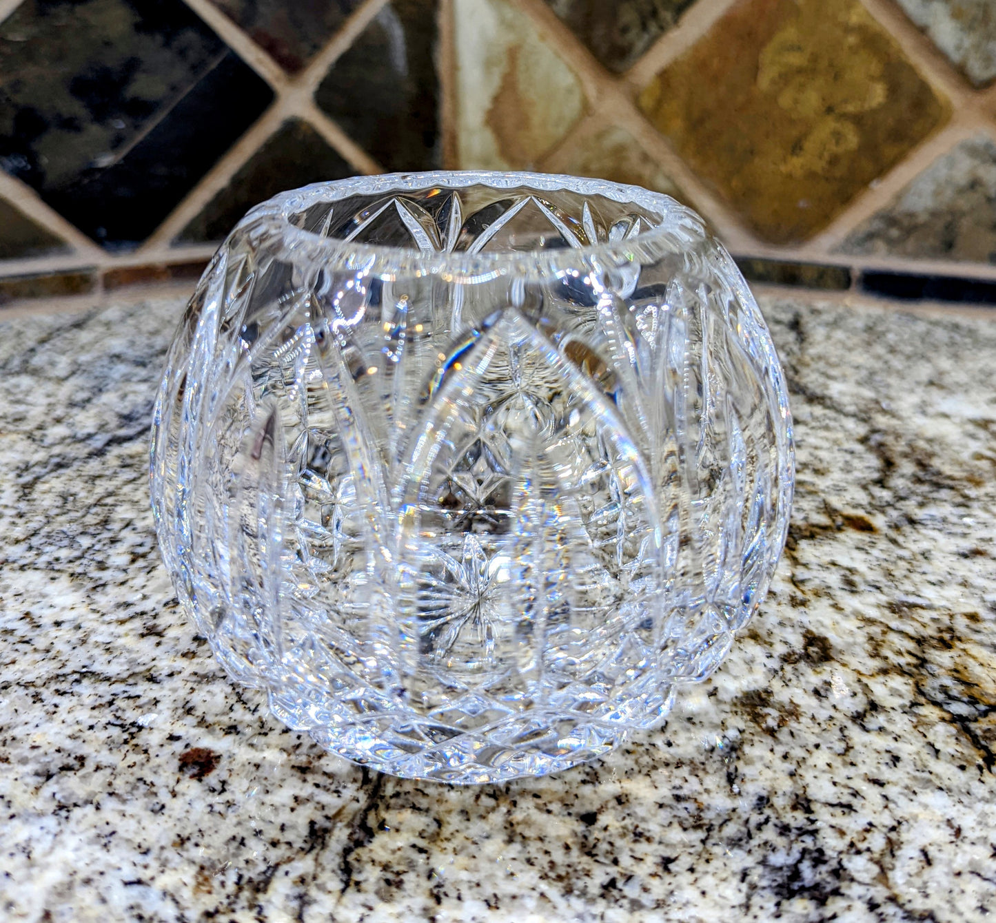 Crystal Rose Bowl Tulia