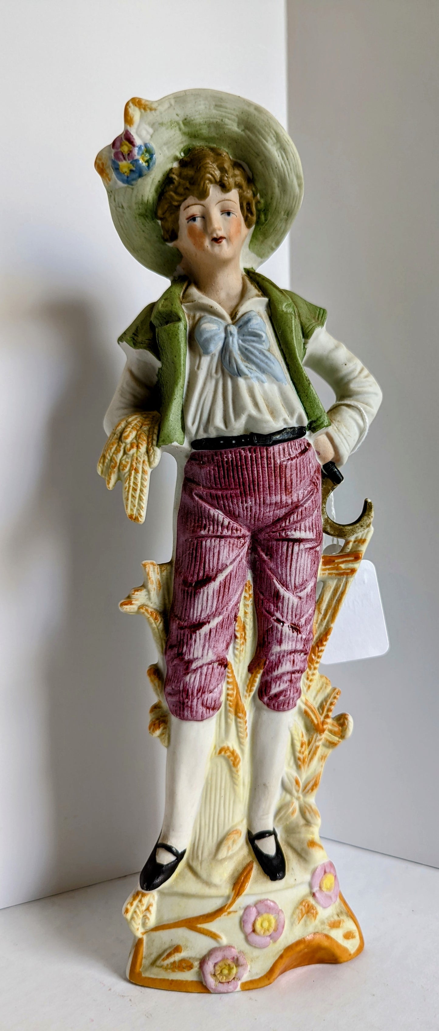 Bisque Pastoral Man Figurine