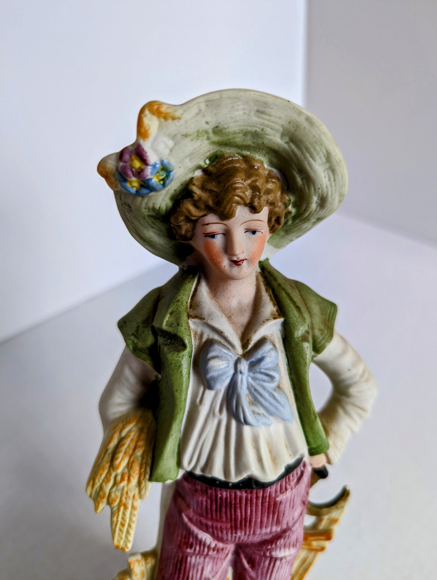 Bisque Pastoral Man Figurine