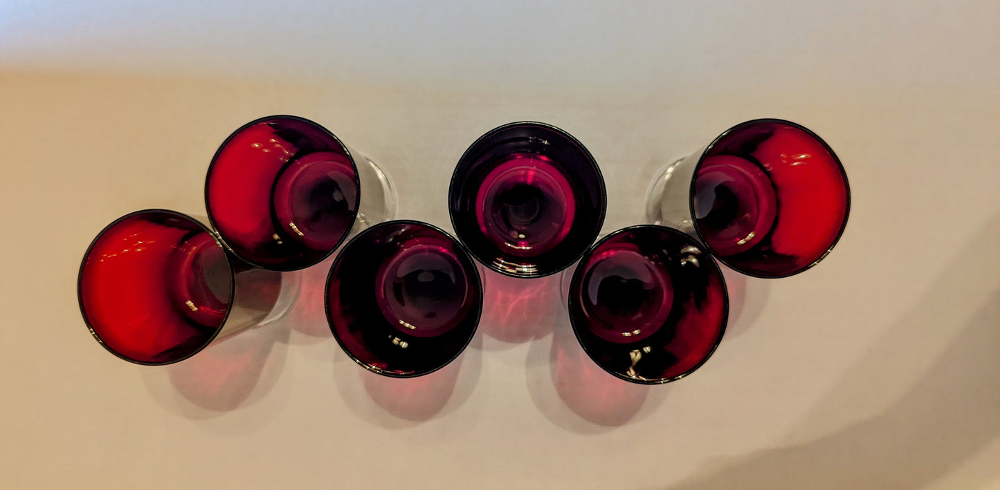 Luminarc Vintage Ruby Red Glasses (6)