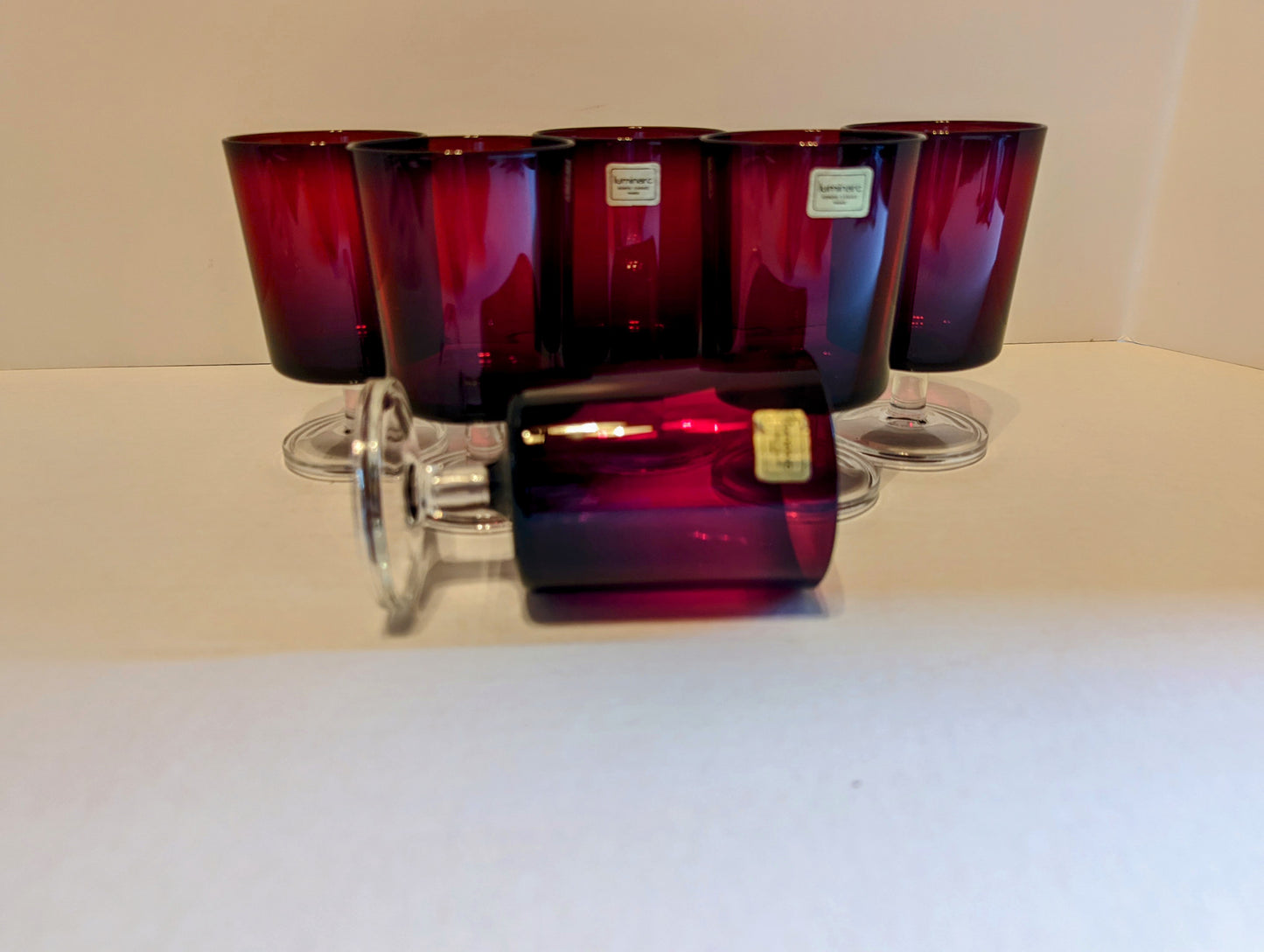 Luminarc Vintage Ruby Red Glasses (6)