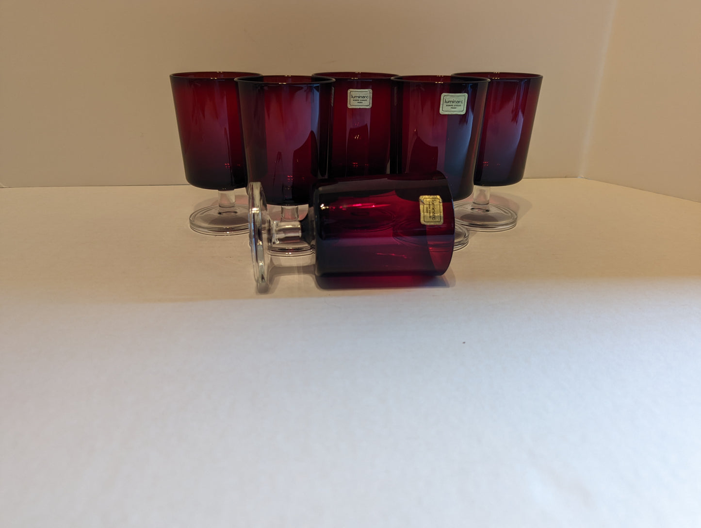 Luminarc Vintage Ruby Red Glasses (6)