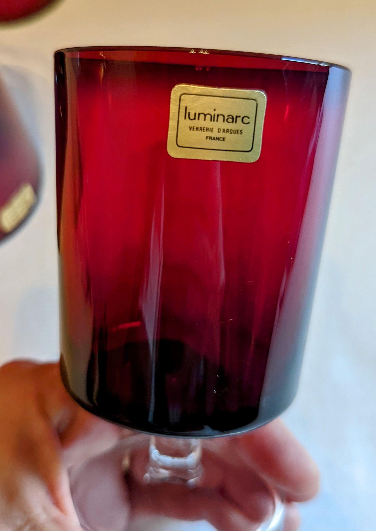 Luminarc Vintage Ruby Red Glasses (6)