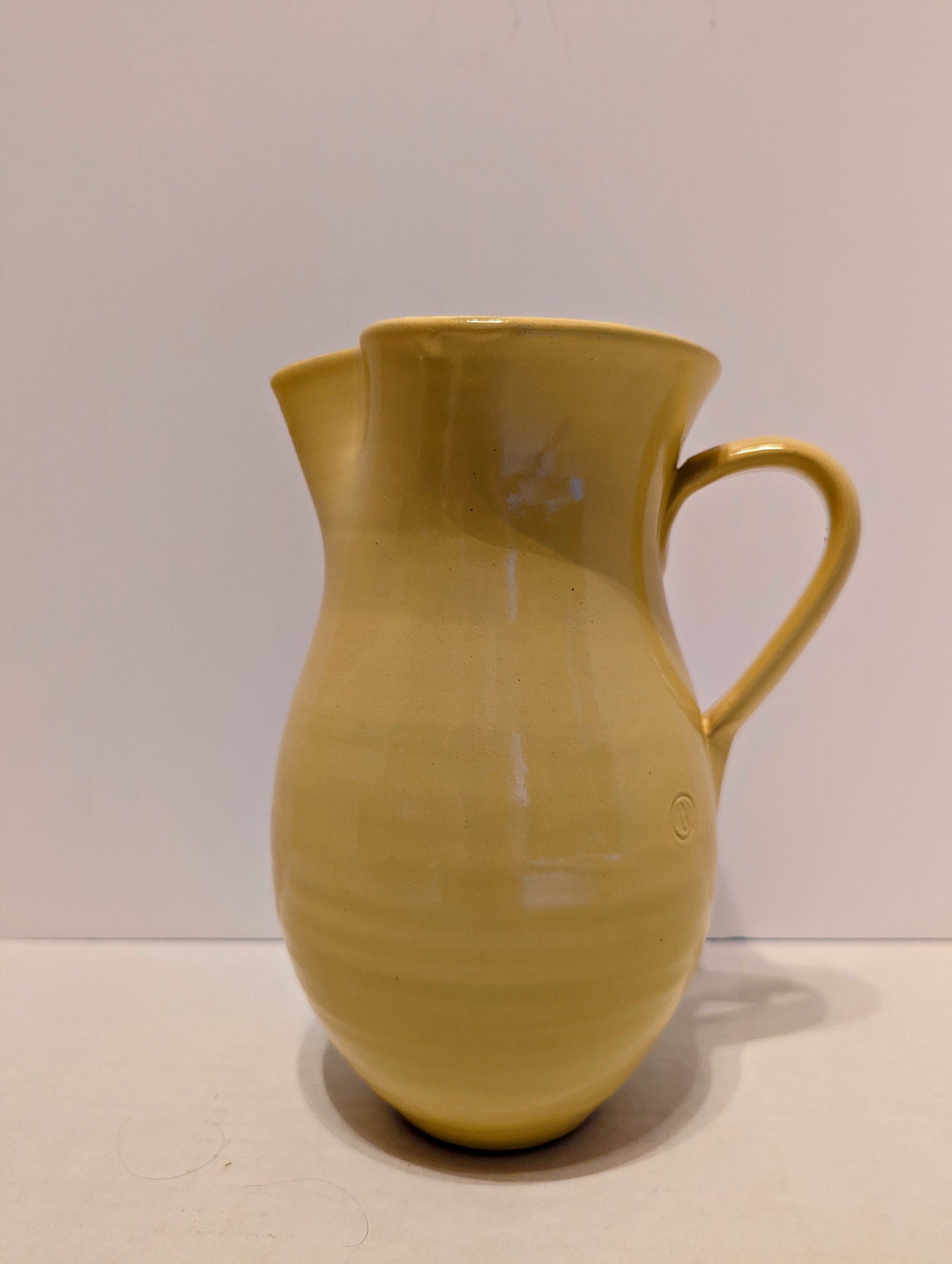 Yellow Hand Thrown Pitcher