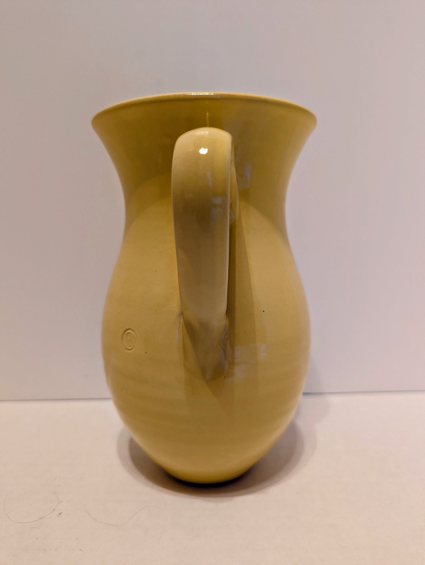 Yellow Hand Thrown Pitcher