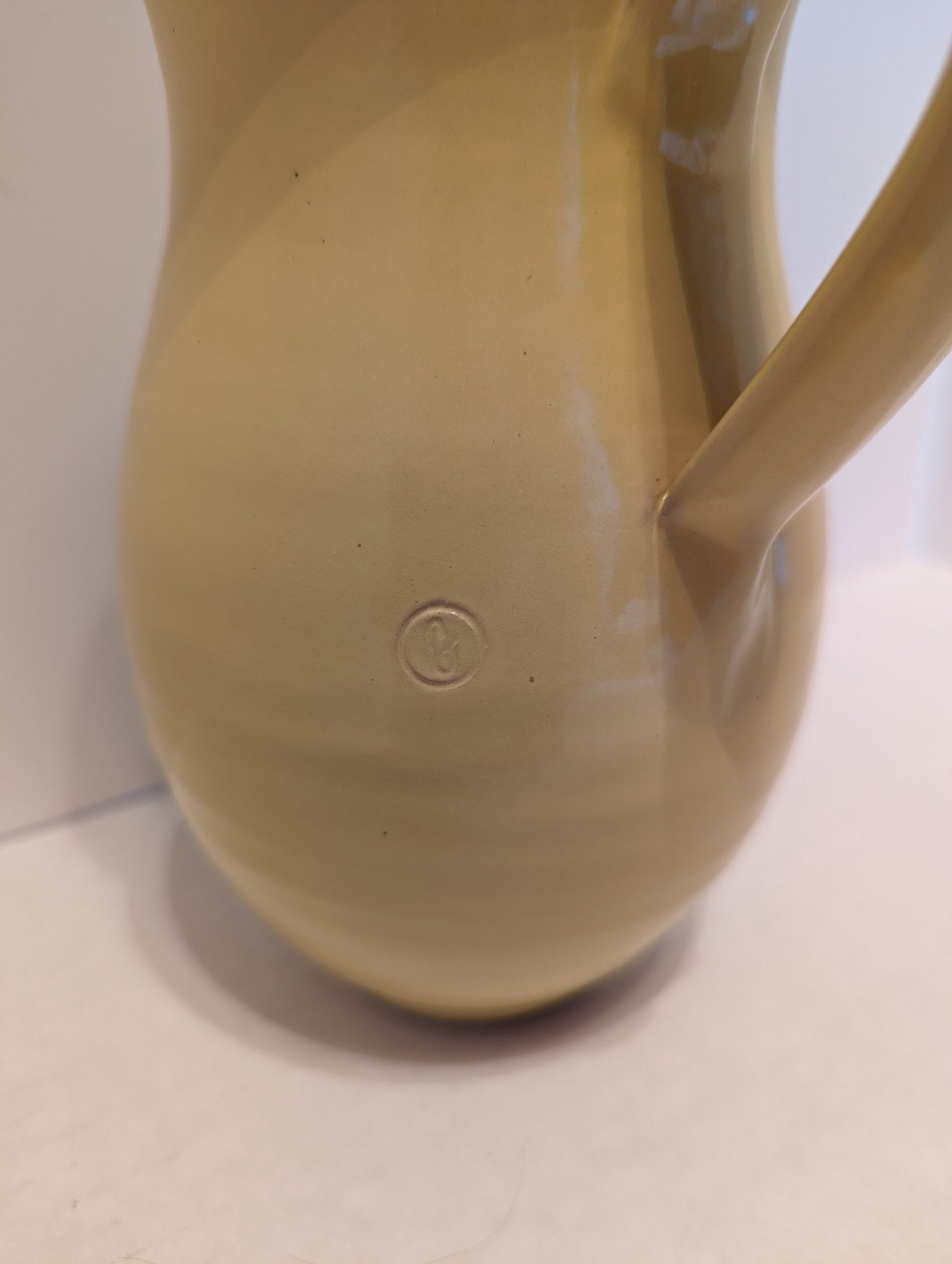 Yellow Hand Thrown Pitcher