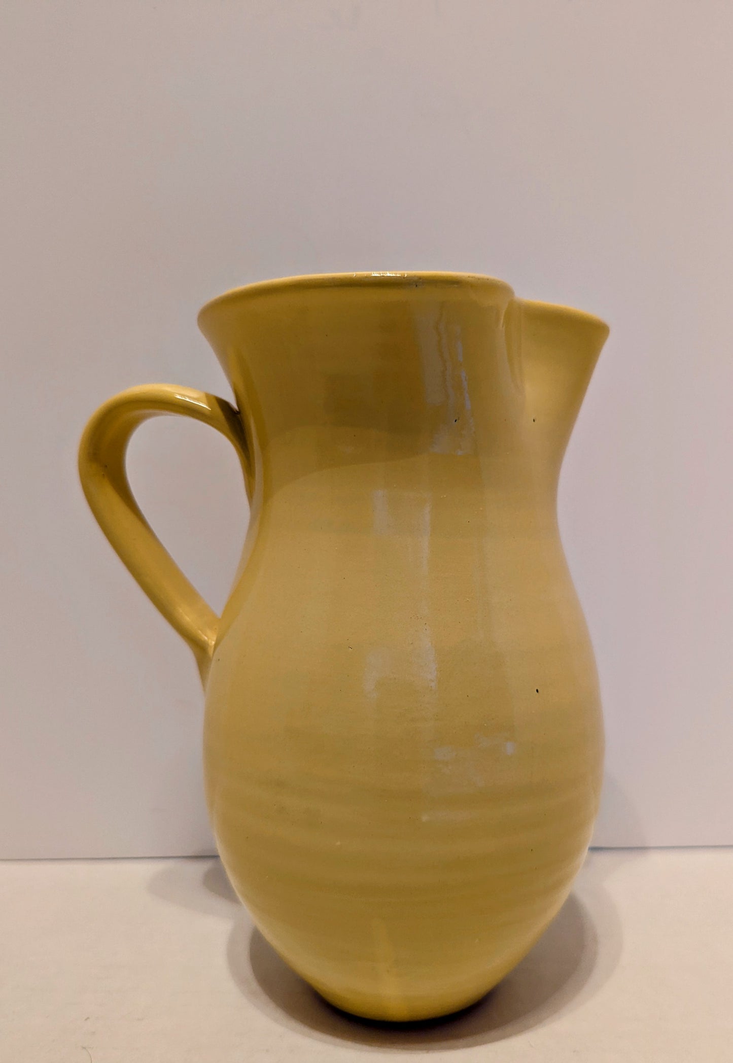 Yellow Hand Thrown Pitcher