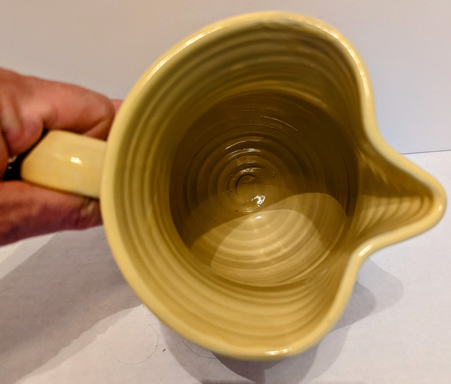 Yellow Hand Thrown Pitcher