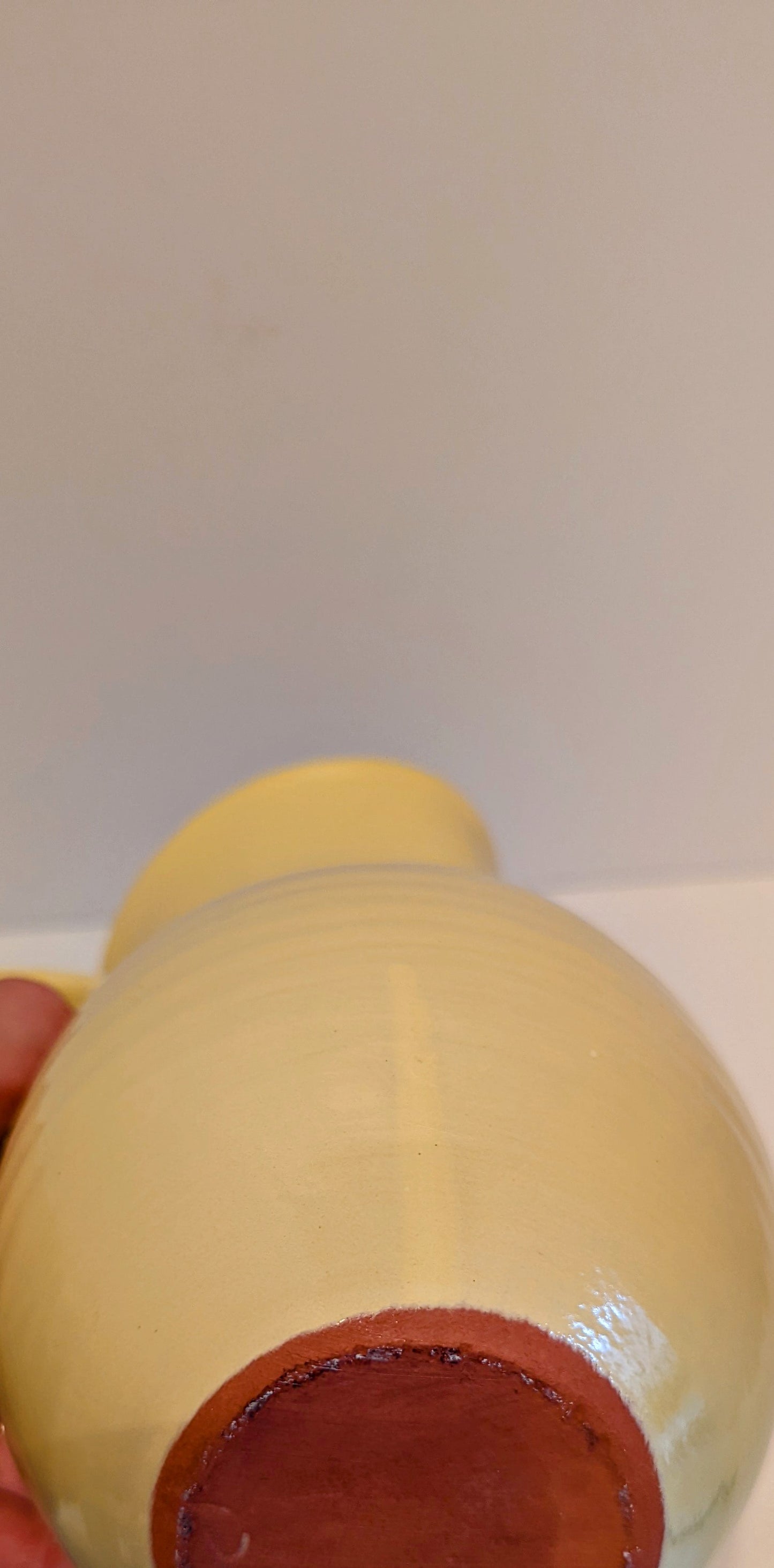 Yellow Hand Thrown Pitcher