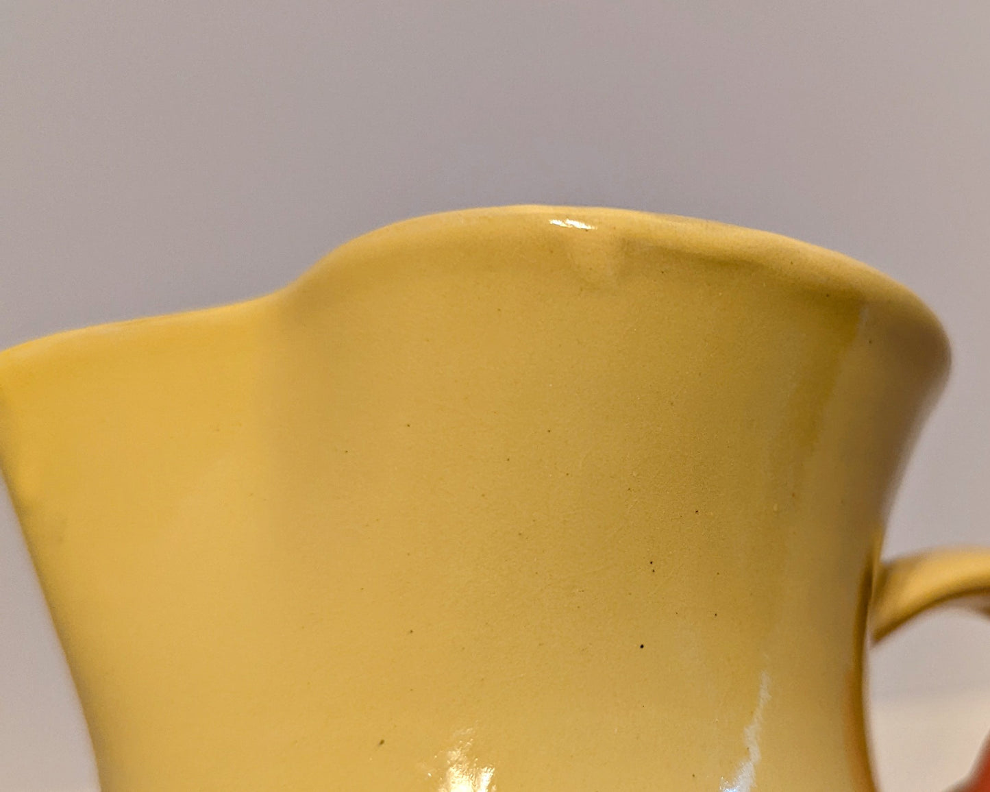 Yellow Hand Thrown Pitcher