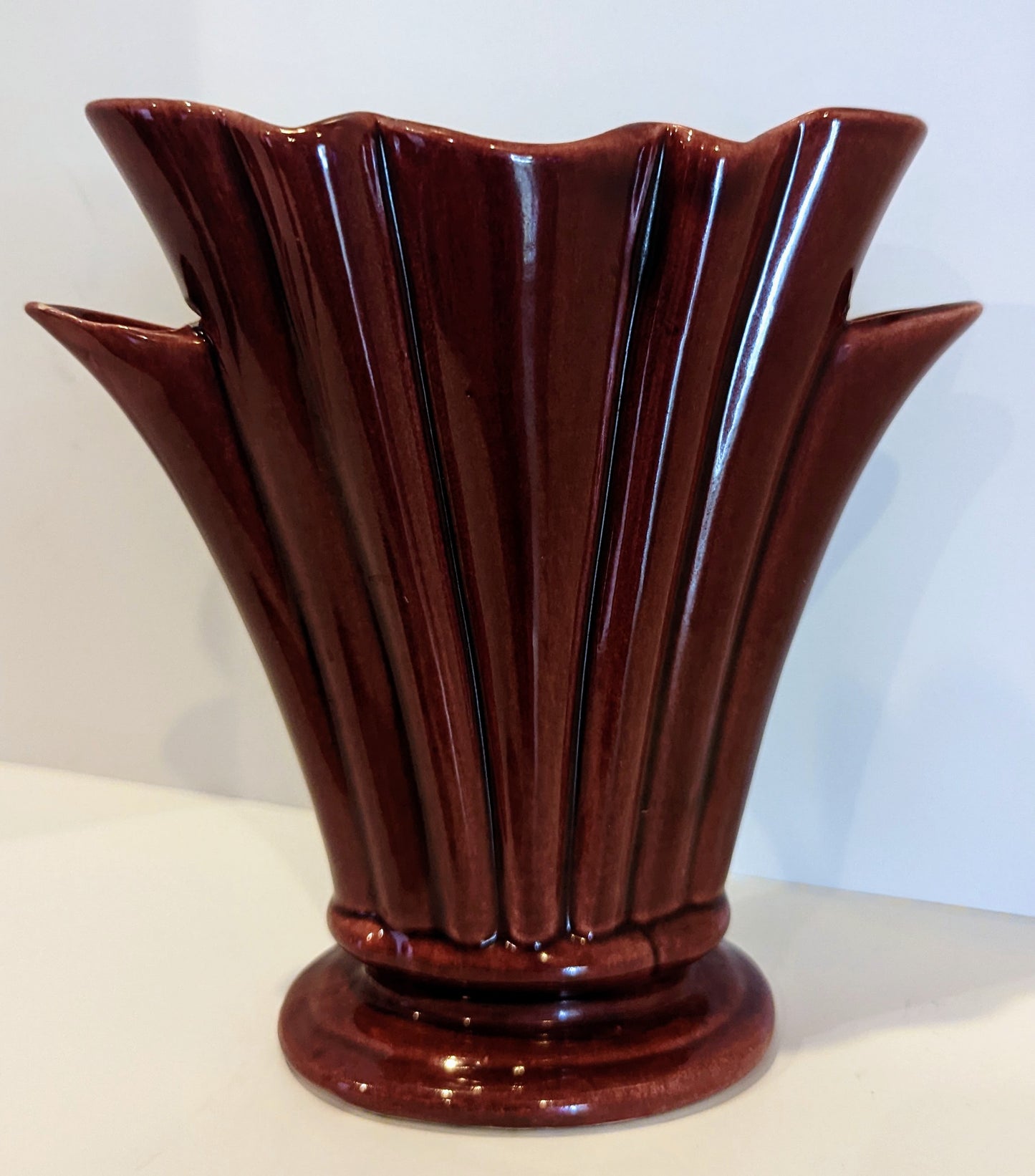 McCoy Vintage MCM Fan Vase