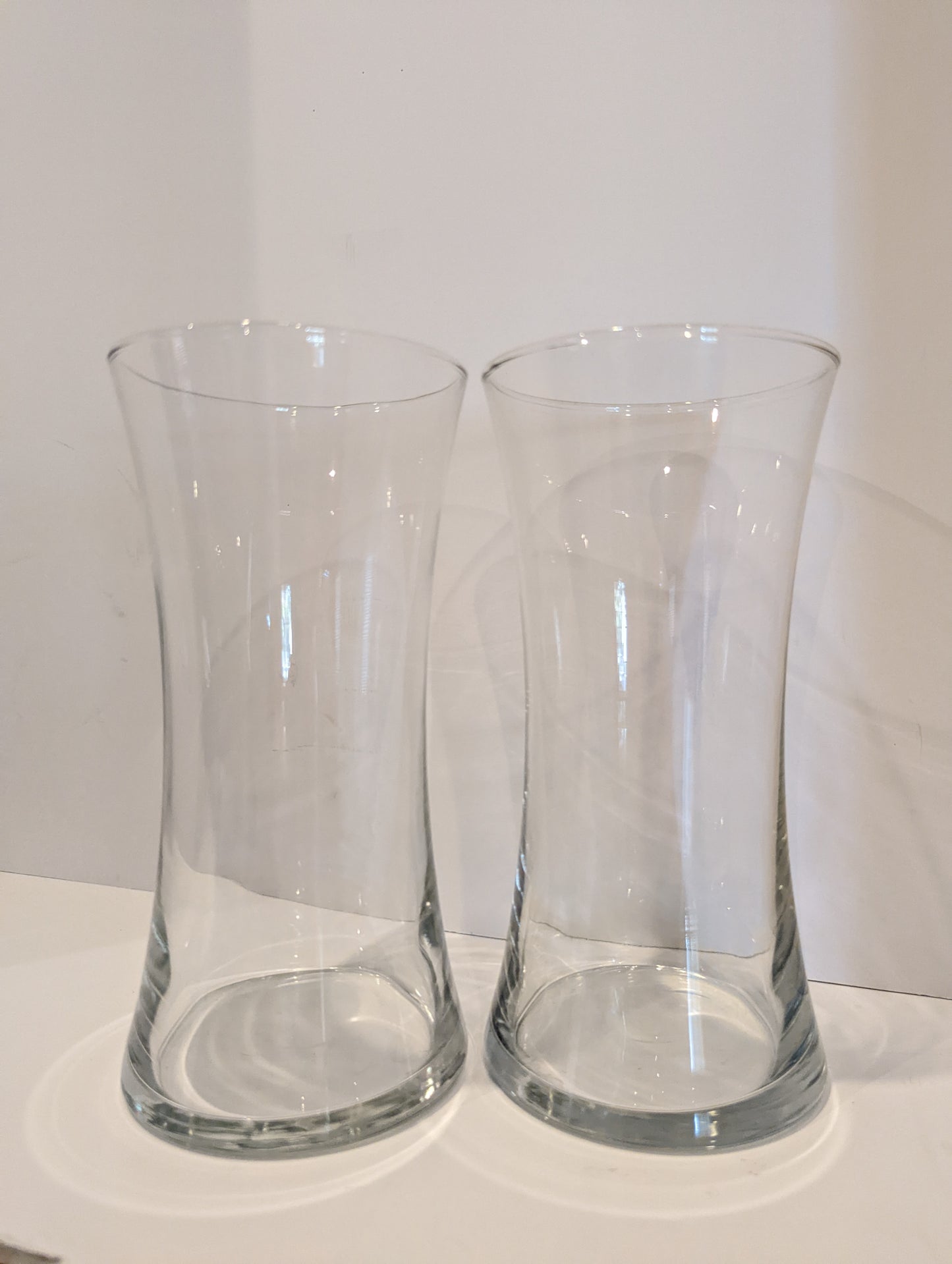 Clear Glass Vases (2)