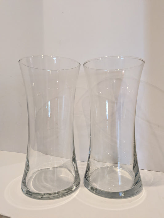 Clear Glass Vases (2)