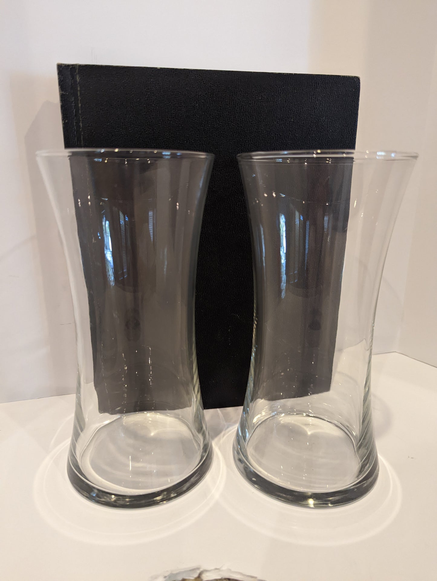 Clear Glass Vases (2)