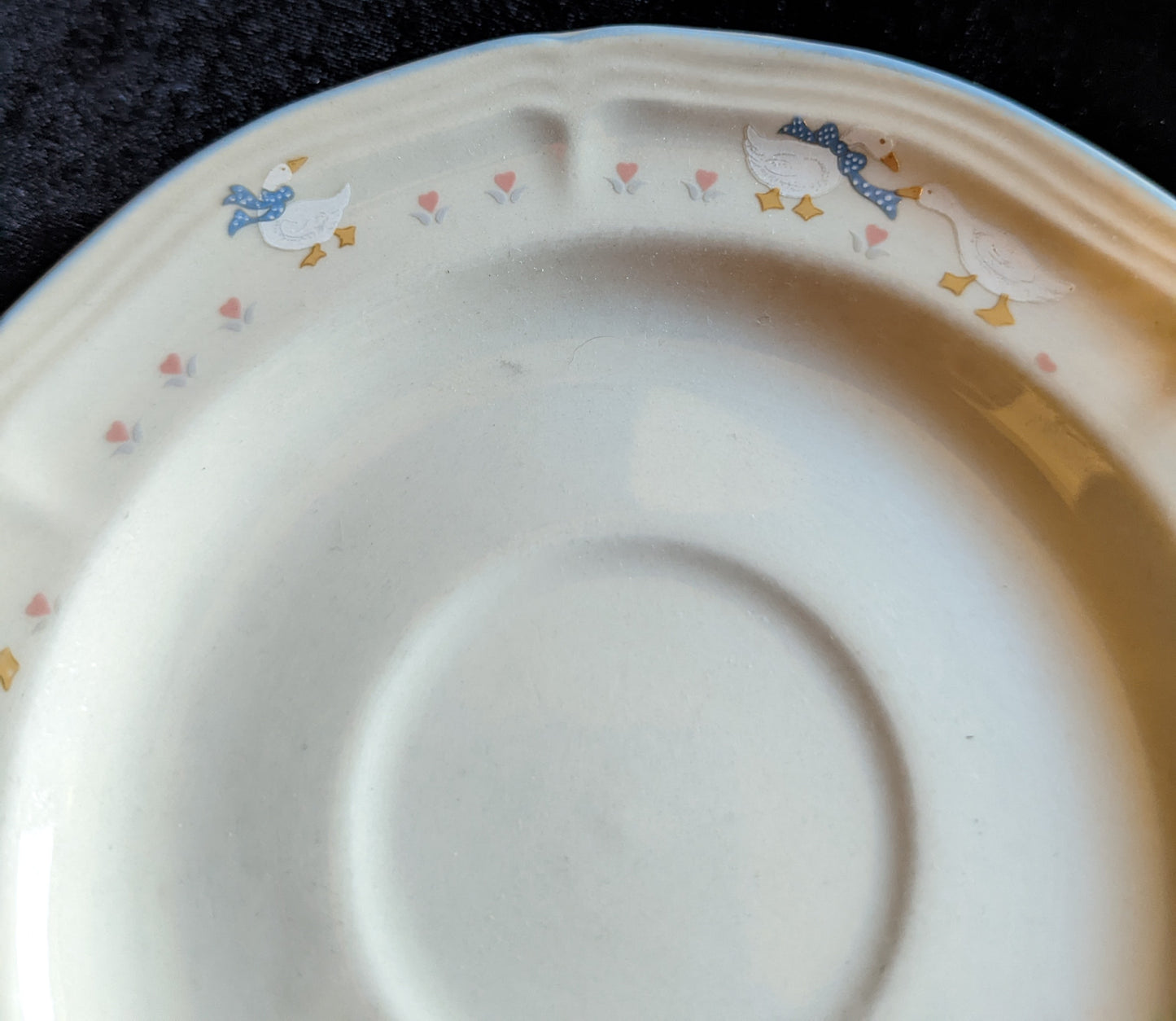 Brick Oven Aunt Rhody Stoneware Vintage Saucer