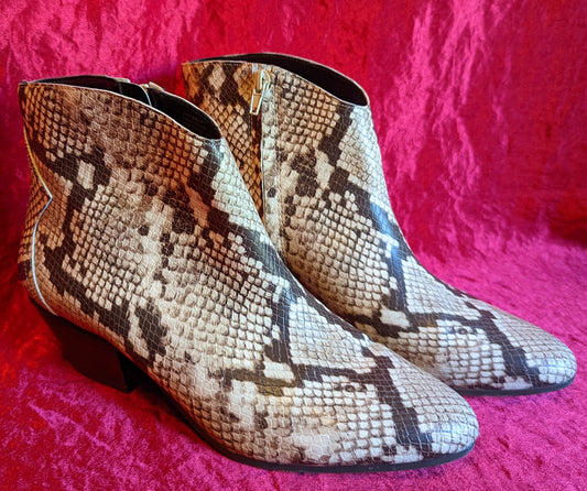 I-N-C IDRA Snake Print Ankle Boots