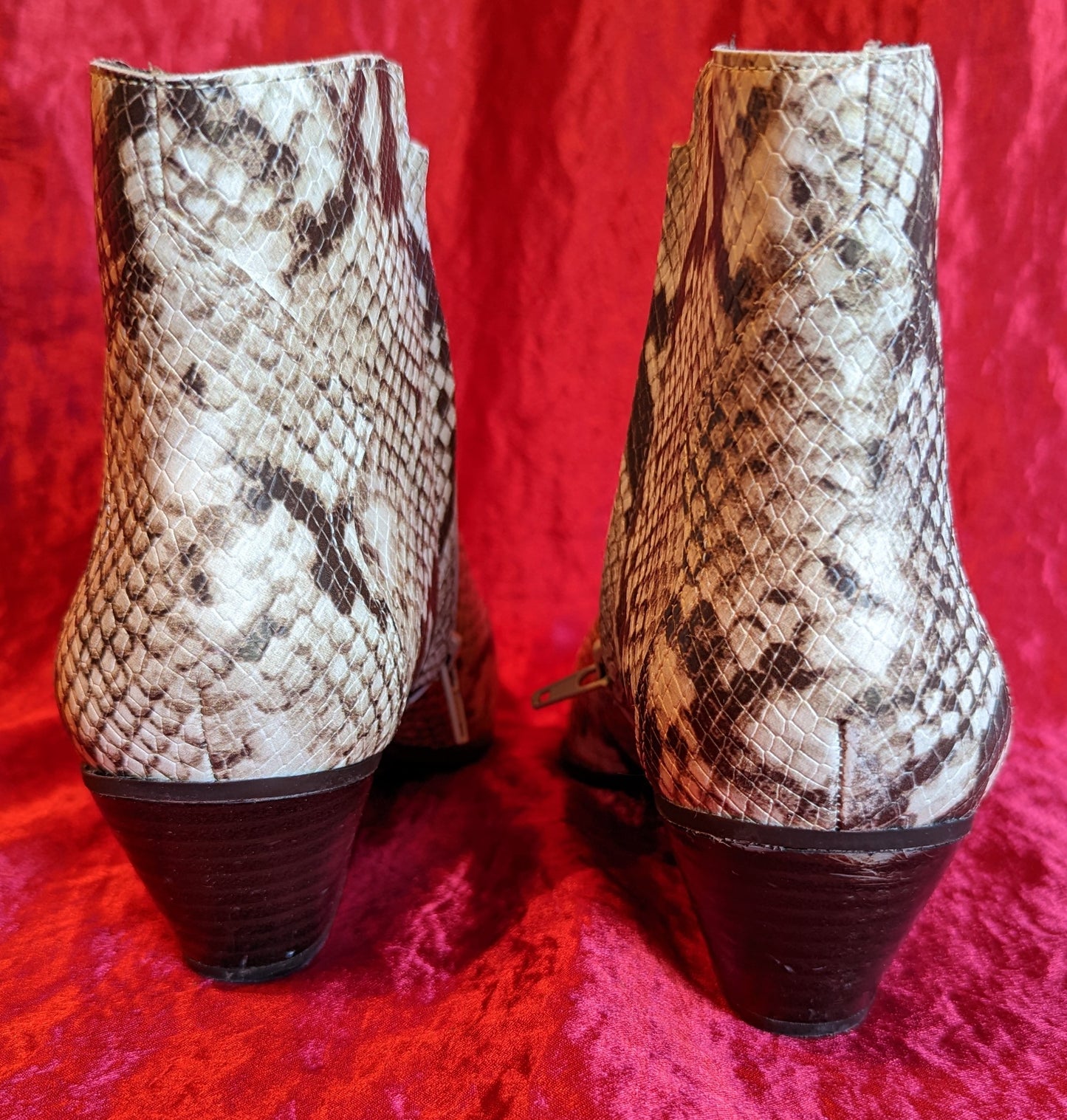 I-N-C IDRA Snake Print Ankle Boots