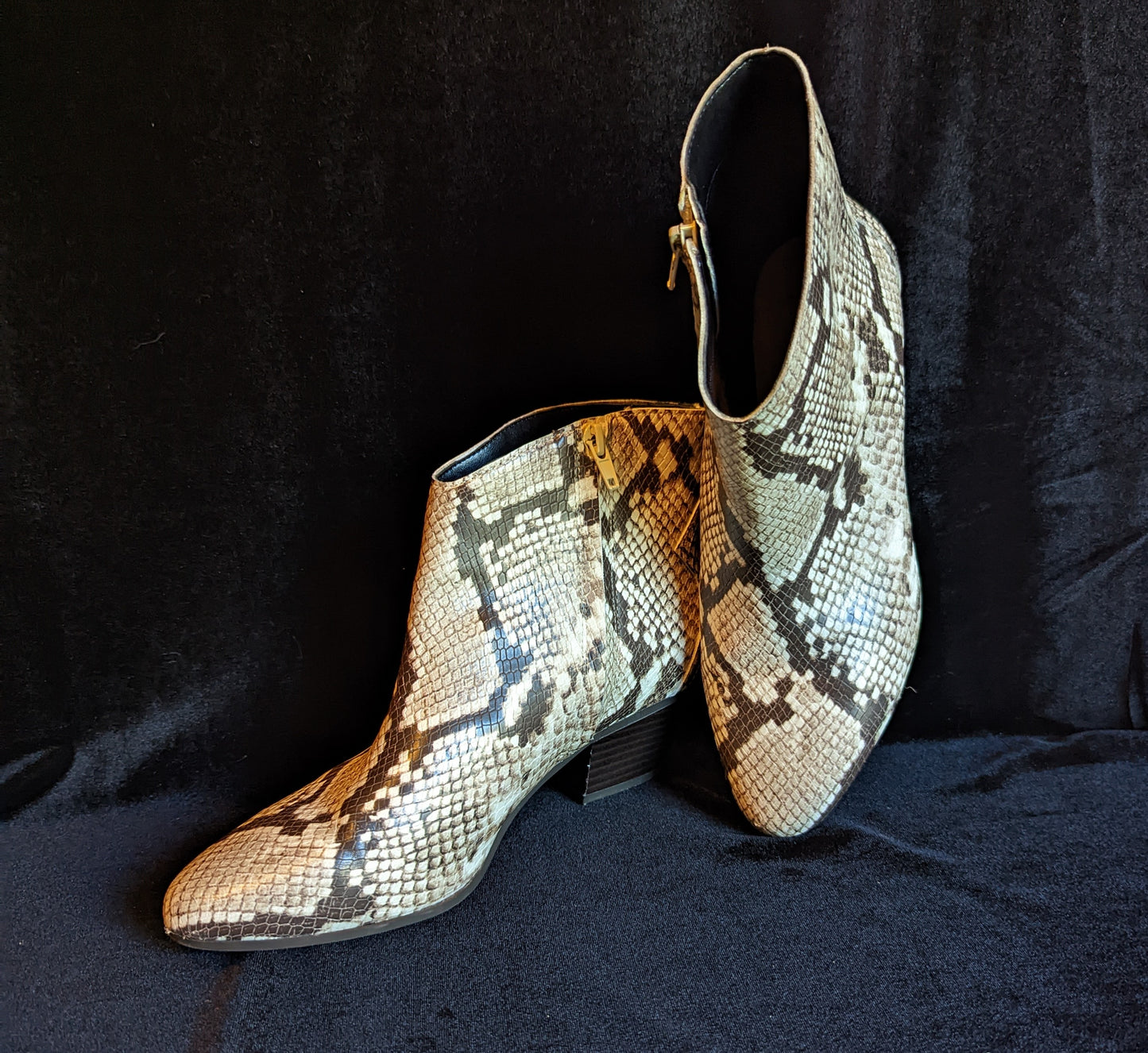 I-N-C IDRA Snake Print Ankle Boots