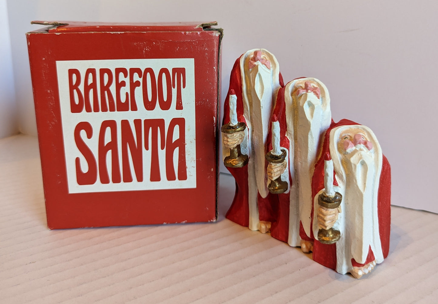 Vintage Barefoot Santa 4964-4 Candle