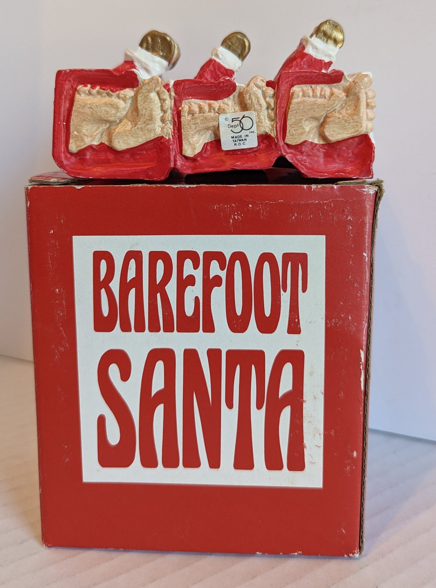 Vintage Barefoot Santa 4964-4 Candle