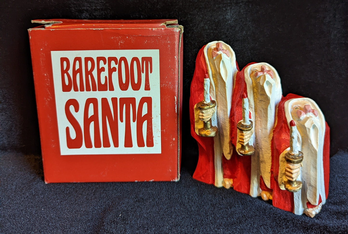 Vintage Barefoot Santa 4964-4 Candle