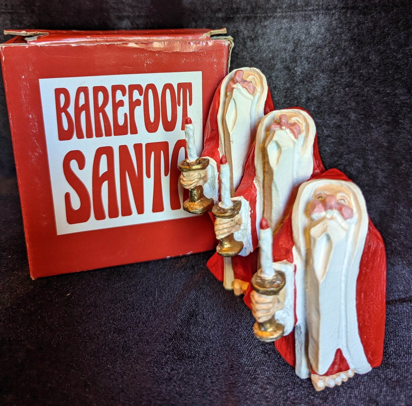 Vintage Barefoot Santa 4964-4 Candle