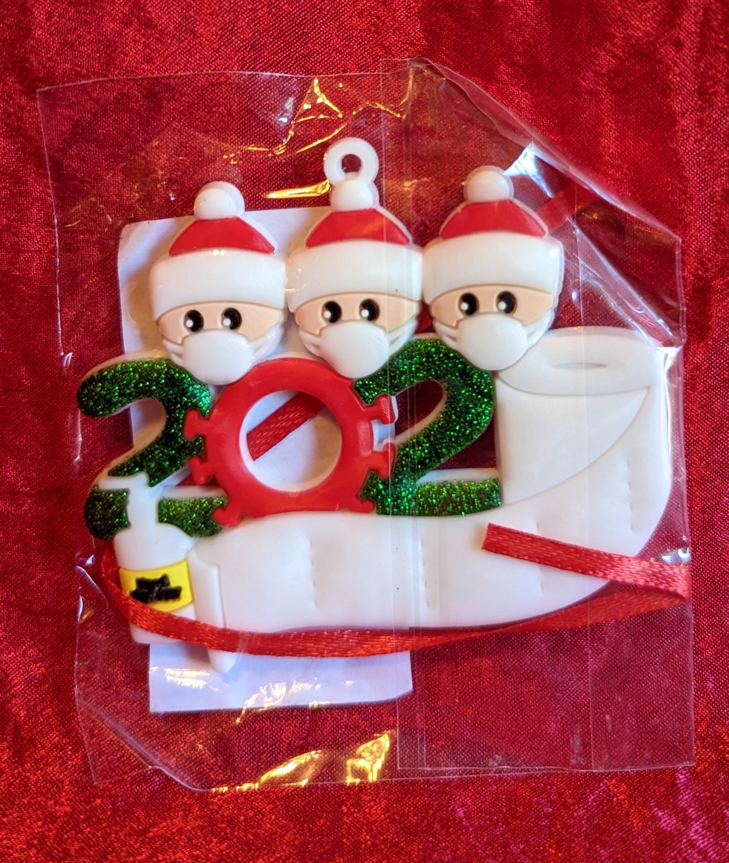 2020 Quarantine Family of 3 Christmas Ornament