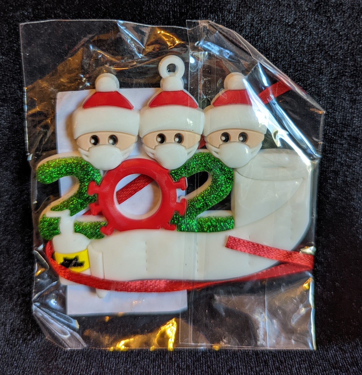 2020 Quarantine Family of 3 Christmas Ornament