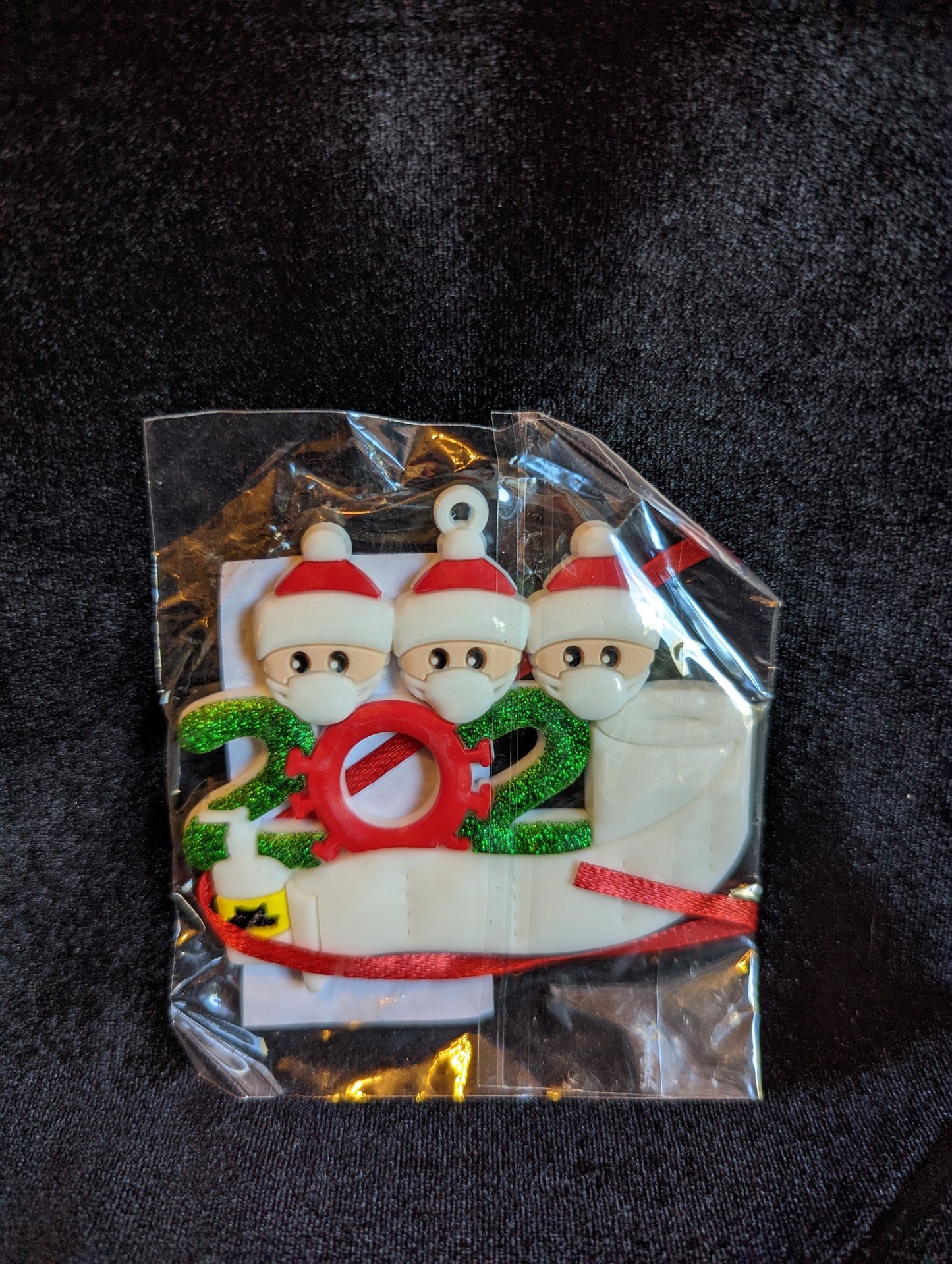 2020 Quarantine Family of 3 Christmas Ornament