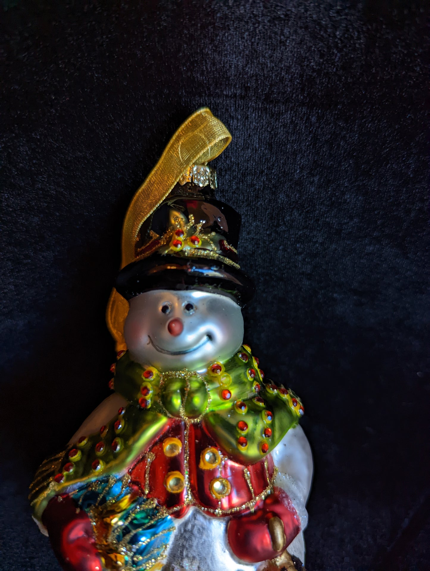 Vintage Glass Snowman Ornament